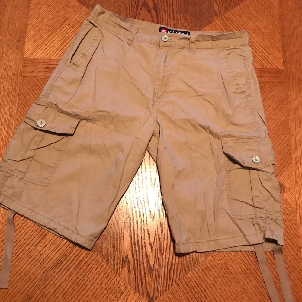 South Pole Men’s Khaki Cargo Shorts